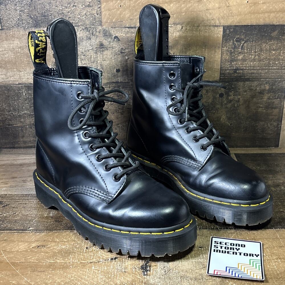 Doc Dr. Martens Air Ware Women's 8 / Mens 7 25345 Black Boots Combat Thick Sole